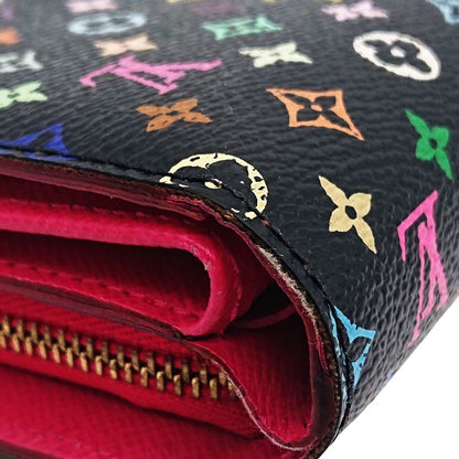 Louis Vuitton Multicolor Portefeuille Joy Foldable Wallet Black/pink