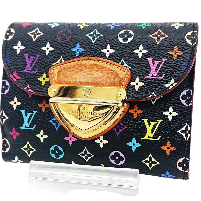 Louis Vuitton Multicolor Portefeuille Joy Foldable Wallet Black/pink