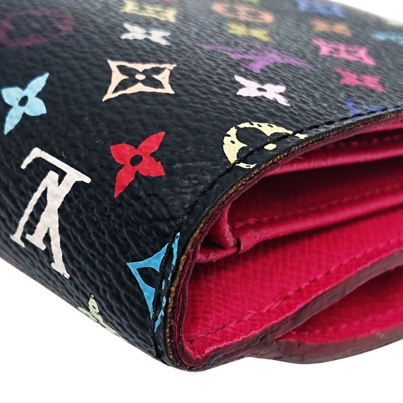 Louis Vuitton Multicolor Portefeuille Joy Foldable Wallet Black/pink