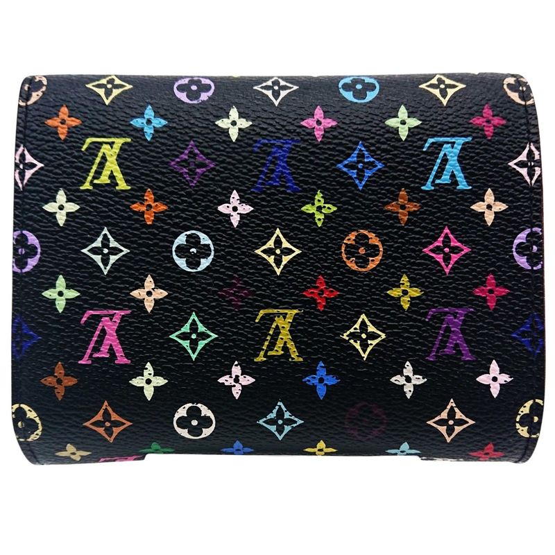Louis Vuitton Multicolor Portefeuille Joy Foldable Wallet Black/pink