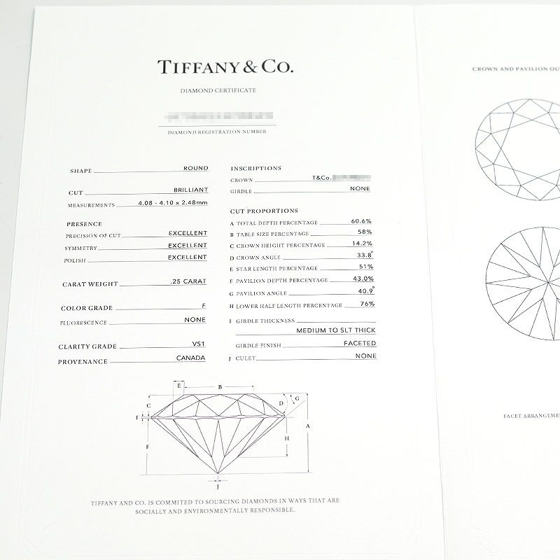 Tiffany & Co Solitaire Necklace Pt950 D0.25ct F-vs1-ex