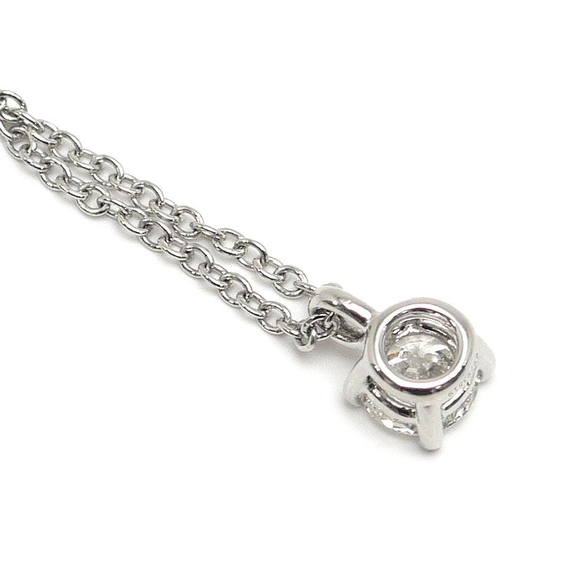 Tiffany & Co Solitaire Necklace Pt950 D0.25ct F-vs1-ex