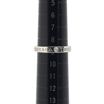 Tiffany & Co Flat Band Ring Approx 9 Pt950 3 Diamonds