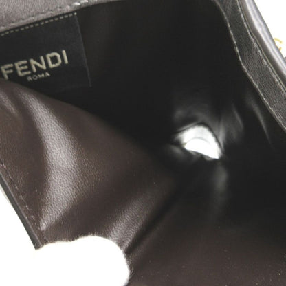 Fendi Compact Wallet 8m0468 Leather Silver Bifold Wallet Purse 0162 Fendi