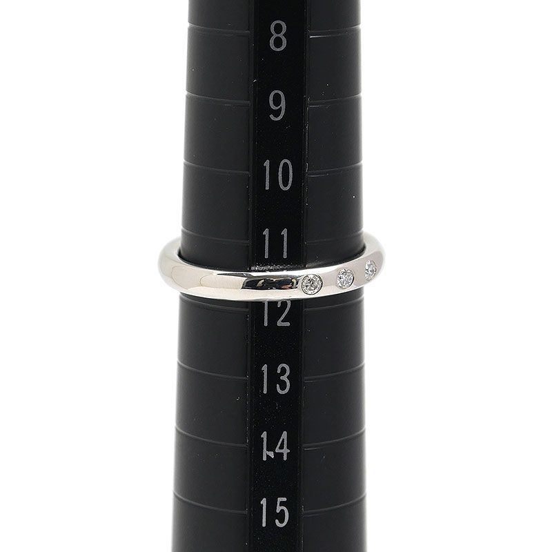 Tiffany & Co Stacking Band Ring Approx 11.5 Size Pt950 3 Diamonds