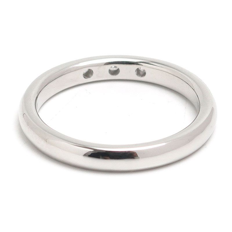 Tiffany & Co Stacking Band Ring Approx 11.5 Size Pt950 3 Diamonds