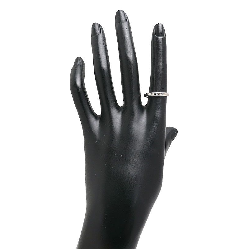 Tiffany & Co Stacking Band Ring Approx 11.5 Size Pt950 3 Diamonds