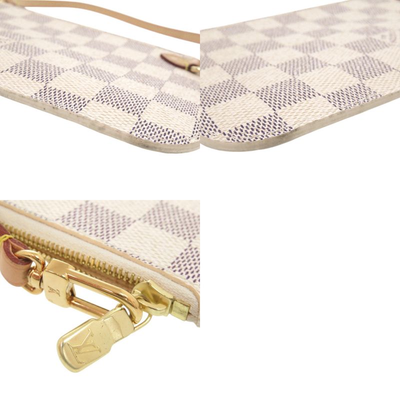 Louis Vuitton Neverfull Pouch For PM Damier Azure White Pouch LV 1304 Louis
