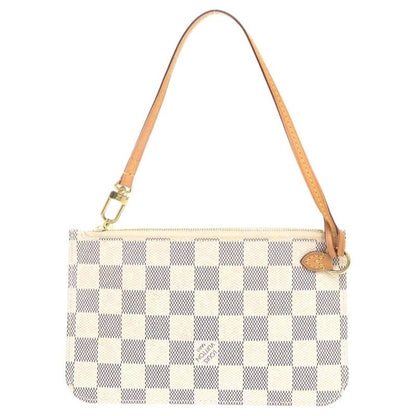 Louis Vuitton Neverfull Pouch For PM Damier Azure White Pouch LV 1304 Louis