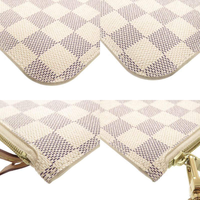 Louis Vuitton Neverfull Pouch For PM Damier Azure White Pouch LV 1304 Louis