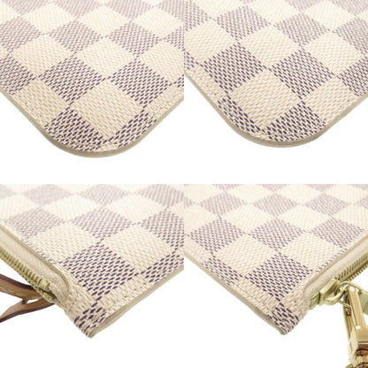 Louis Vuitton Neverfull Pouch For PM Damier Azure White Pouch LV 1304 Louis