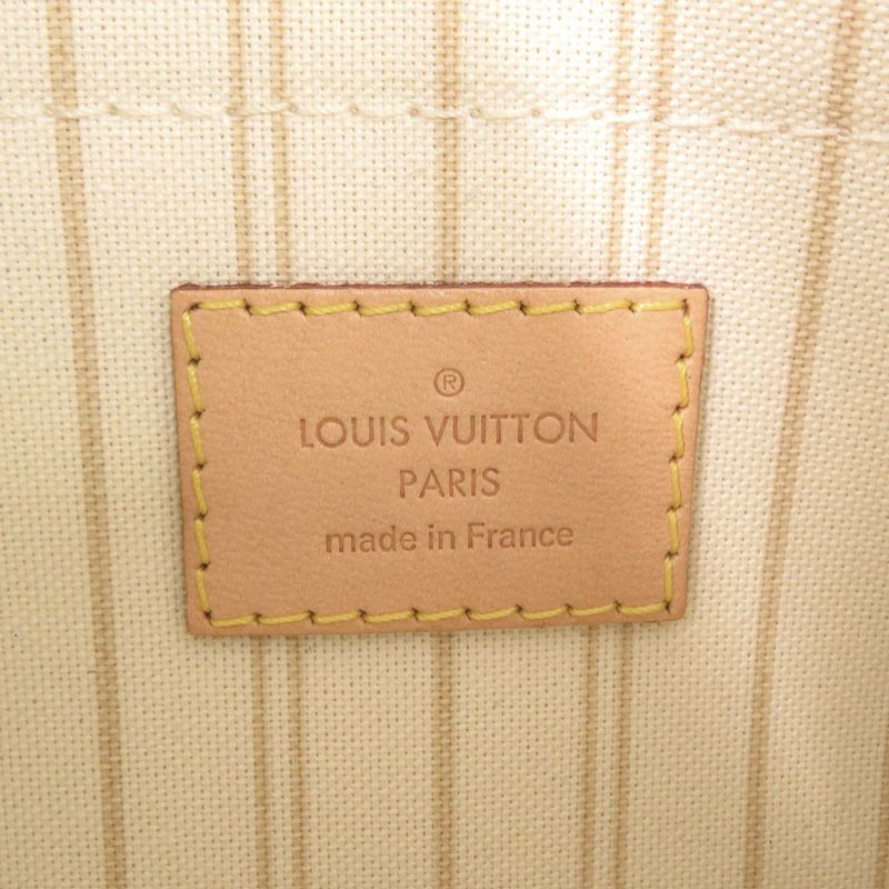 Louis Vuitton Neverfull Pouch For PM Damier Azure White Pouch LV 1304 Louis