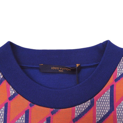 Louis Vuitton Diamond Damier Sweatshirt Rm222 Total Logo Cotton Orange LV 0522