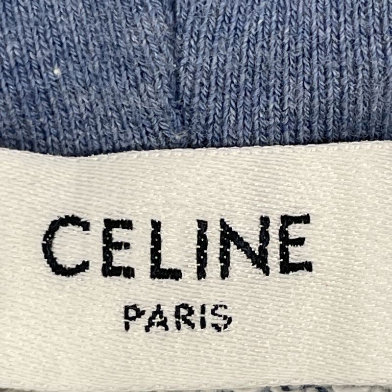 Celine Blue 2y369670q Classic Logo Loose Pullover Hoodie XXS