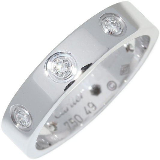 Cartier Ring 18K White Gold 8p(019ct) Diamonds Love Ring Small Model Mini Love