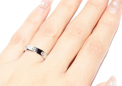 Cartier Ring 18K White Gold 8p(019ct) Diamonds Love Ring Small Model Mini Love