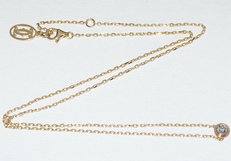 Cartier Pendant Necklace 18K Pink Gold Diamond 1P (018ct) D'amour Pendant