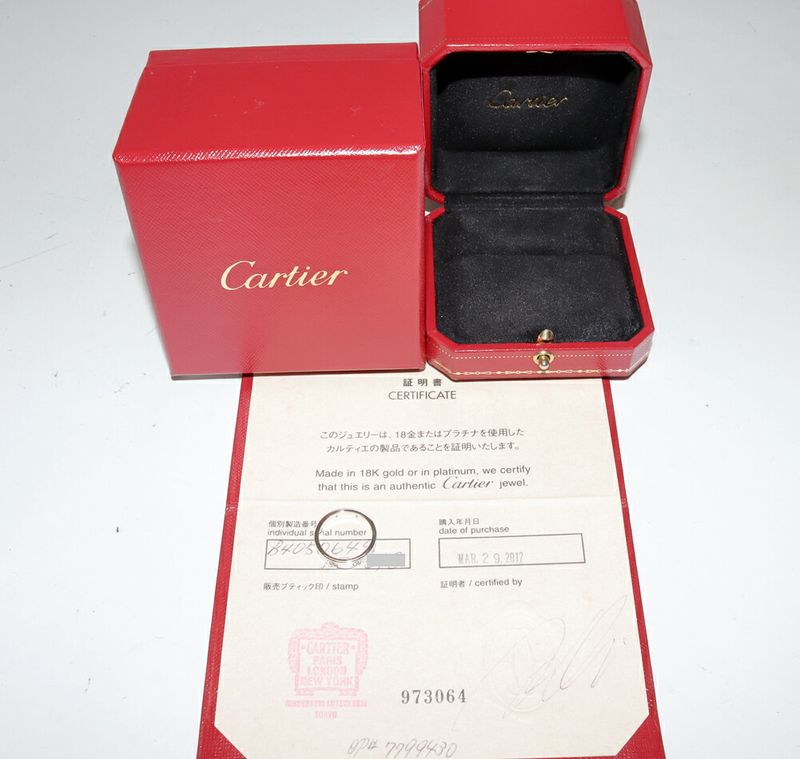 Cartier Ring 18K White Gold 8p(019ct) Diamonds Love Ring Small Model Mini Love
