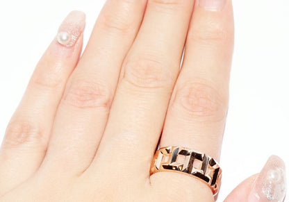 Tiffany & Co Ring 18K Pink Gold T True Ring Width 8mm (031in)