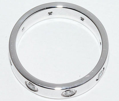 Cartier Ring 18K White Gold 8p(019ct) Diamonds Love Ring Small Model Mini Love
