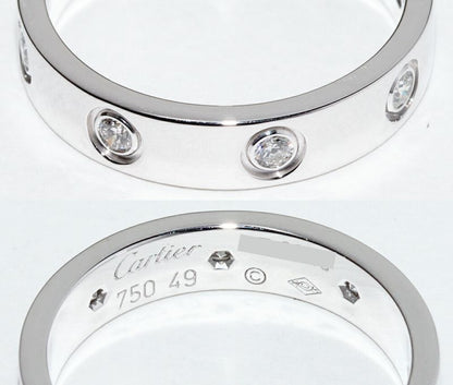 Cartier Ring 18K White Gold 8p(019ct) Diamonds Love Ring Small Model Mini Love