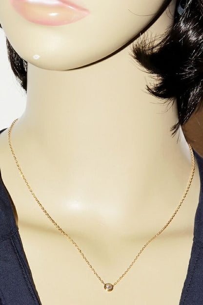 Cartier Pendant Necklace 18K Pink Gold Diamond 1P (018ct) D'amour Pendant