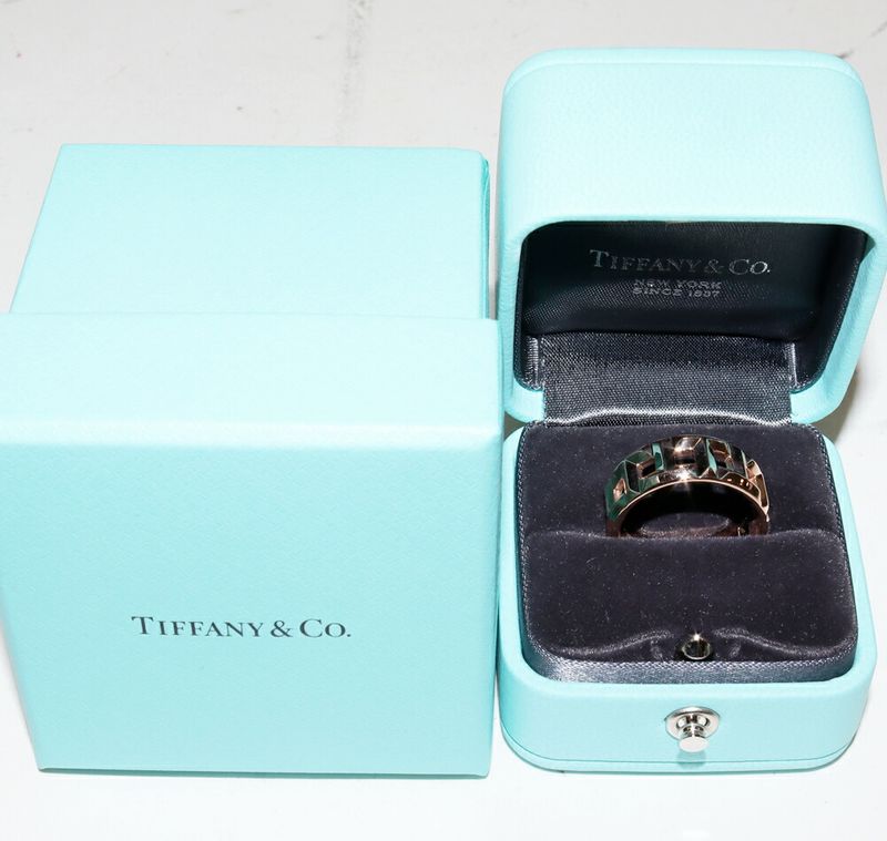 Tiffany & Co Ring 18K Pink Gold T True Ring Width 8mm (031in)