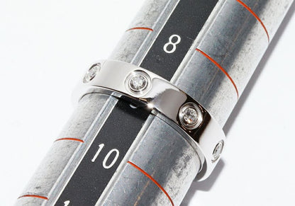 Cartier Ring 18K White Gold 8p(019ct) Diamonds Love Ring Small Model Mini Love