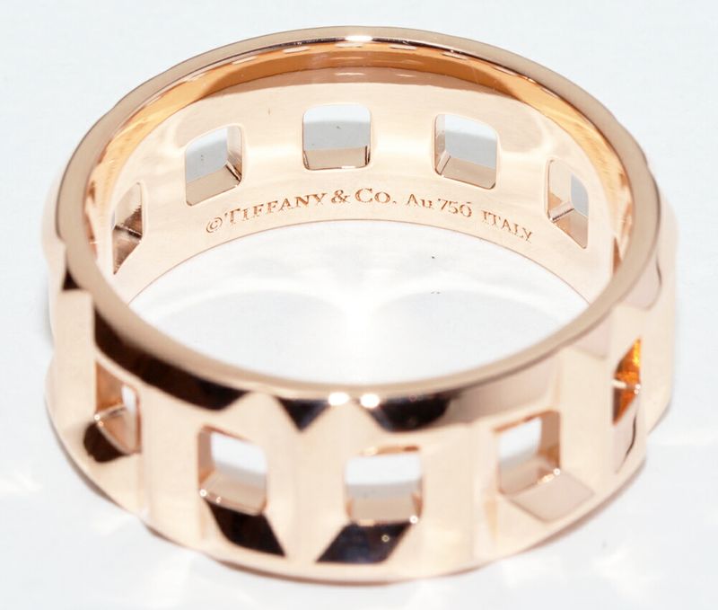 Tiffany & Co Ring 18K Pink Gold T True Ring Width 8mm (031in)