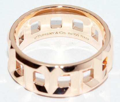 Tiffany & Co Ring 18K Pink Gold T True Ring Width 8mm (031in)