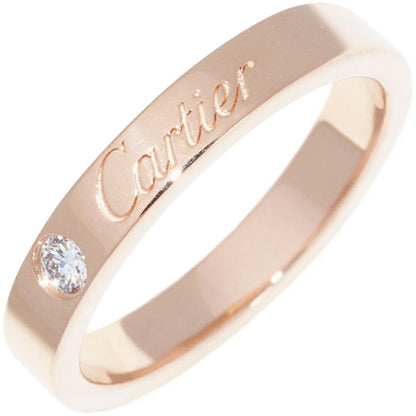 Cartier Ring 18K Pink Gold Diamond 1p(003ct) C De Cartier Engraved Ring B40864