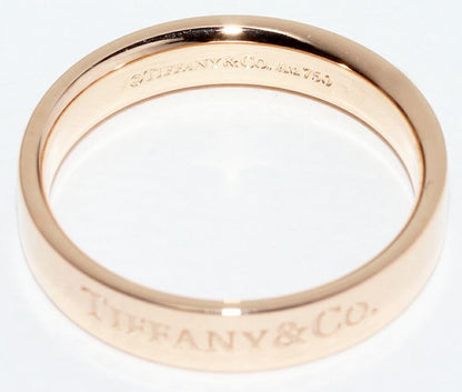 Tiffany & Co Ring 18K Pink Gold T&CO Flat Band Ring Width 4mm (016in)