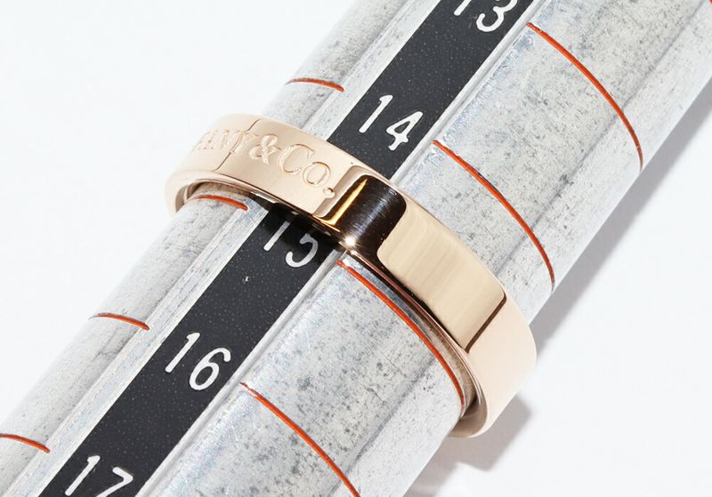 Tiffany & Co Ring 18K Pink Gold T&CO Flat Band Ring Width 4mm (016in)