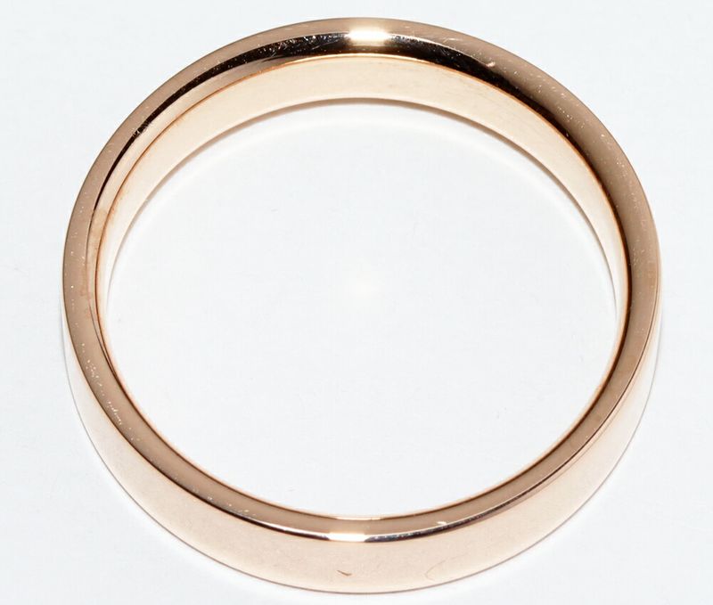 Tiffany & Co Ring 18K Pink Gold T&CO Flat Band Ring Width 4mm (016in)