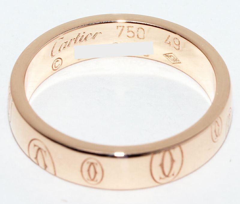 Cartier Ring 18K Pink Gold Happy Birthday Ring SM Logo Cartier Wedding Ring