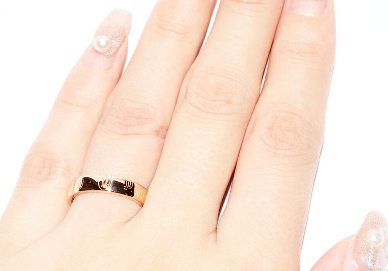 Cartier Ring 18K Pink Gold Happy Birthday Ring SM Logo Cartier Wedding Ring