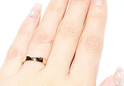 Cartier Ring 18K Pink Gold Happy Birthday Ring SM Logo Cartier Wedding Ring