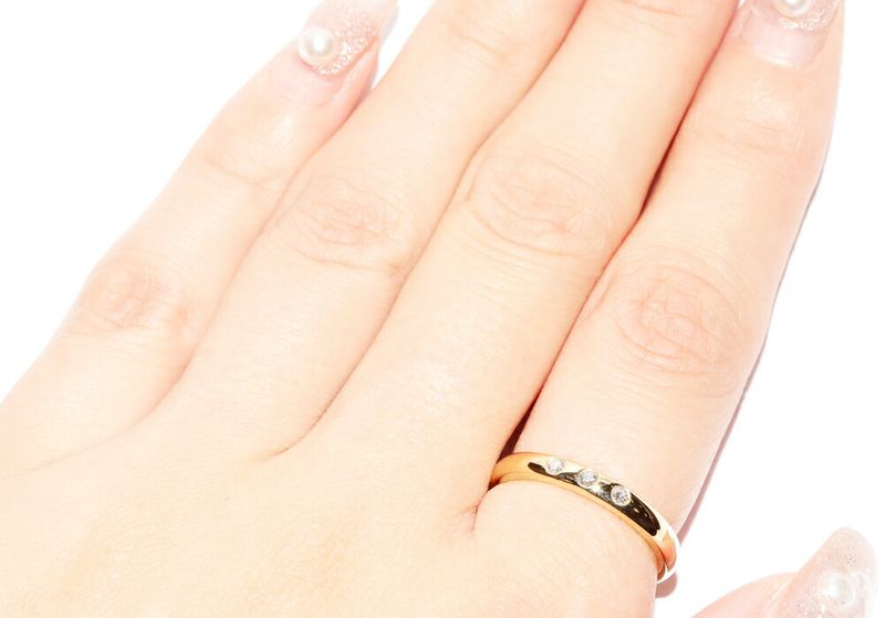 Tiffany & Co Ring 18K Yellow Gold With 3P Diamonds (006ct) Elsa Peretti