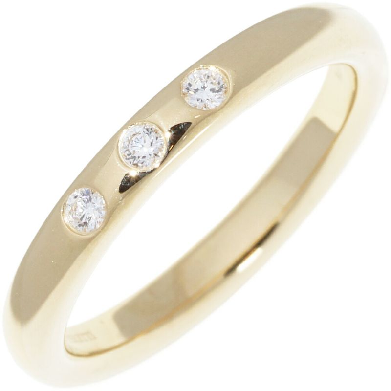 Tiffany & Co Ring 18K Yellow Gold With 3P Diamonds (006ct) Elsa Peretti