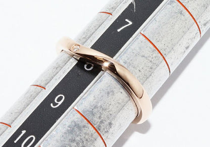 Cartier Ring 18K Pink Gold 3P Diamonds (total 003ct) Ballerina Wedding Ring