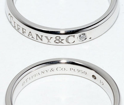 Tiffany & Co Ring Pt950 Diamond 1P (001ct) T&CO Band Ring Width 3mm (012in)