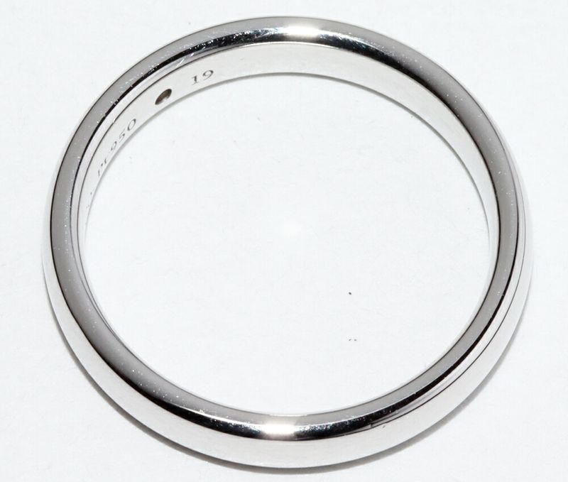 Tiffany & Co Ring Pt950 Diamond 1P (001ct) T&CO Band Ring Width 3mm (012in)