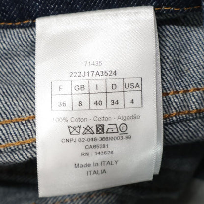 Christian DIOR Indigo 222j17a3524 Mini Denim Skirt With Belt 40