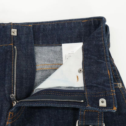 Christian DIOR Indigo 222j17a3524 Mini Denim Skirt With Belt 40