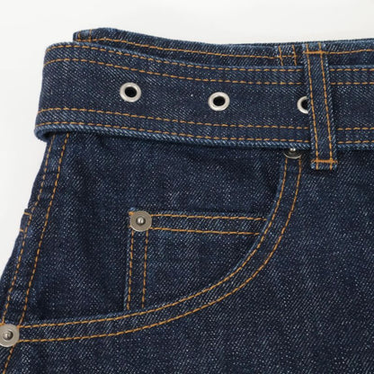 Christian DIOR Indigo 222j17a3524 Mini Denim Skirt With Belt 40