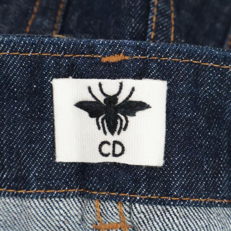 Christian DIOR Indigo 222j17a3524 Mini Denim Skirt With Belt 40