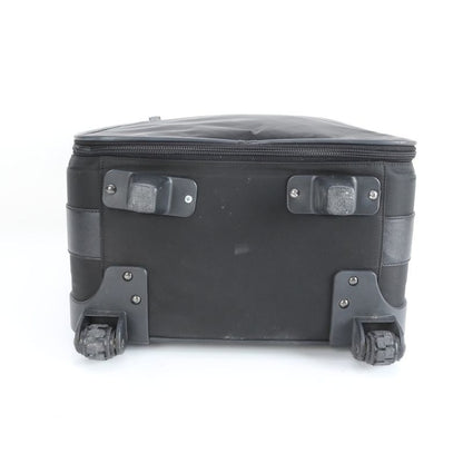 Prada Tessuto Nylon Triangle Logo Leather Suitcase Carry Bag Business Travel