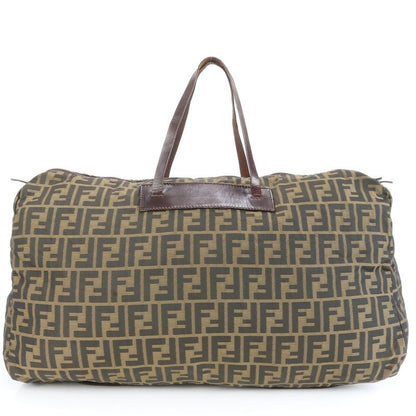 Fendi Zucca Leather Boston Bag Business Travel Tote Travel Business Gents 15418