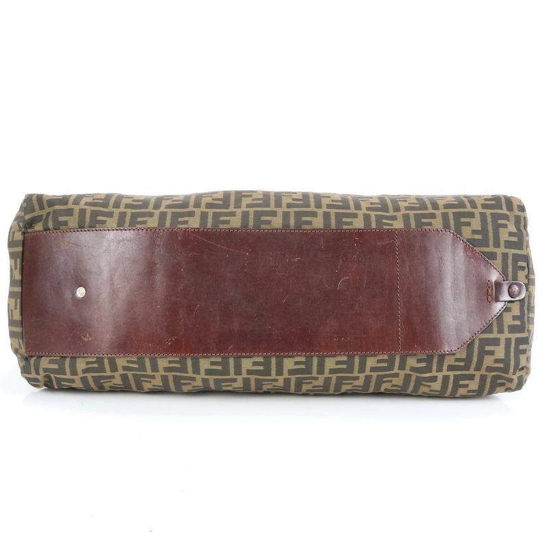 Fendi Zucca Leather Boston Bag Business Travel Tote Travel Business Gents 15418