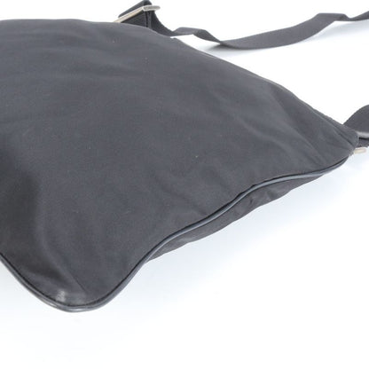 Prada Tessuto Nylon Triangle Logo Leather Shoulder Bag Crossbody Messenger